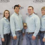 5th Place Meats Judging Team  Cherryvale FFA Left to right: Alexa Maulsby (6th Overall Individual), Zack Steed, Zach Wood, and Colben Dodson 