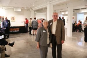 Ken Ogdon and wife Joyce at the opening of the Ken Ogdon Connors State College Museum in the north wing of Russell Hall.