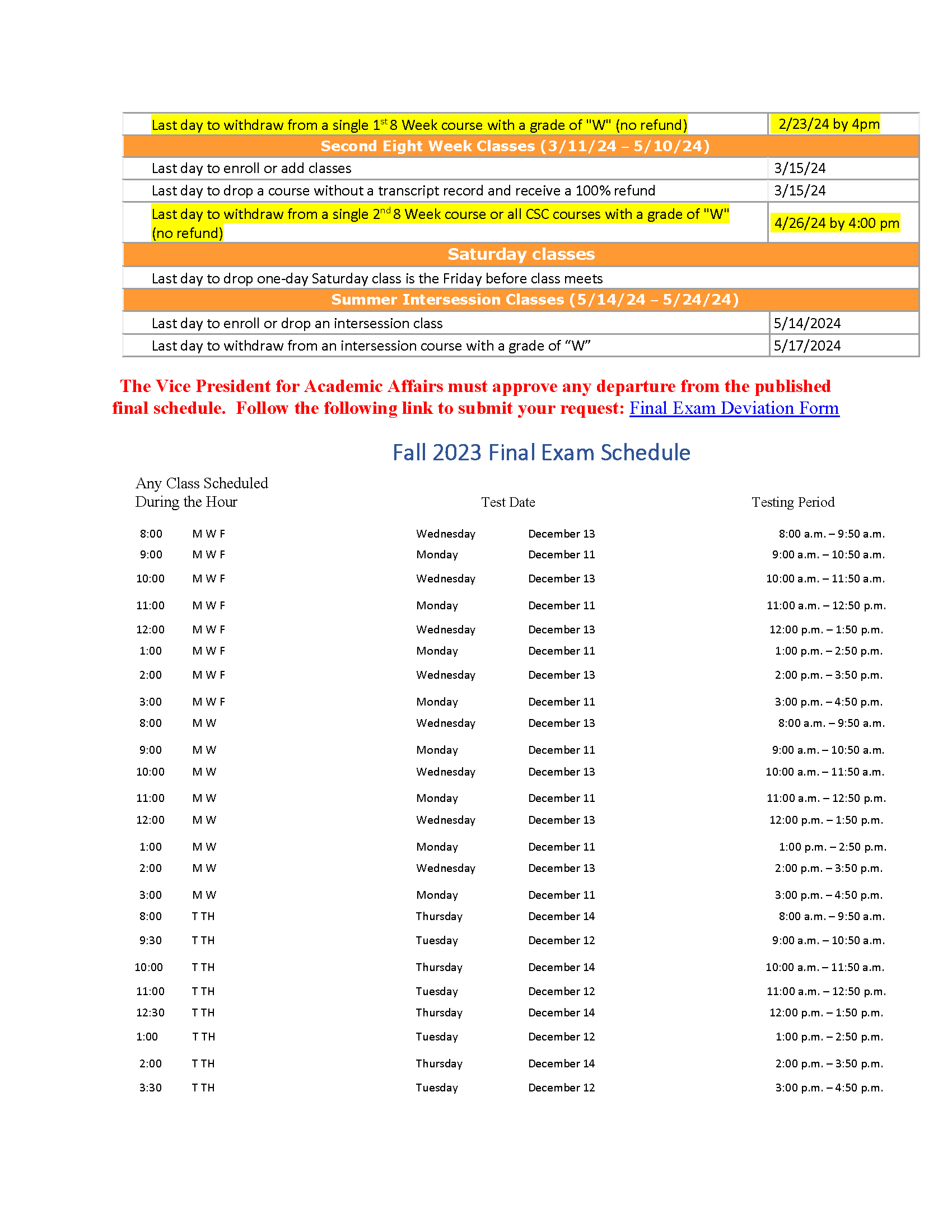 important-dates-connors-state-college