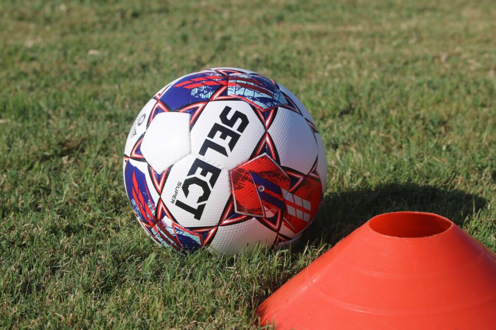 Soccer Ball and practice cone